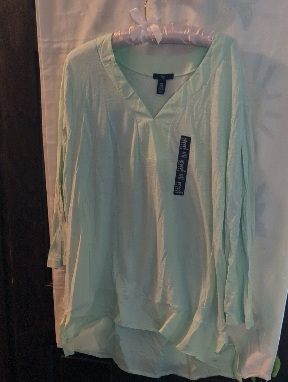 GAP Light Mint V-Neck Tunic Top